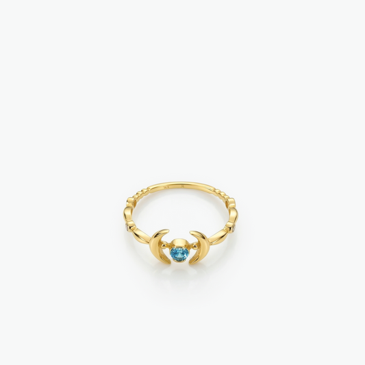 Triple Moon Ring | 14K Solid Gold