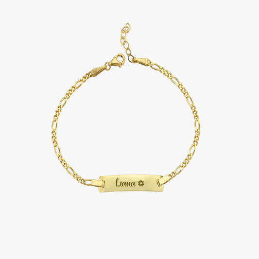 Baby Gold Bracelet with Name | 14K Solid Gold