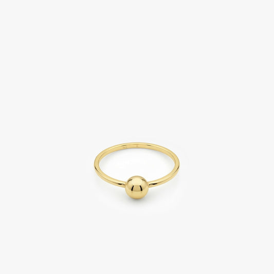 Minimalist Ball Ring | 14K Solid Gold