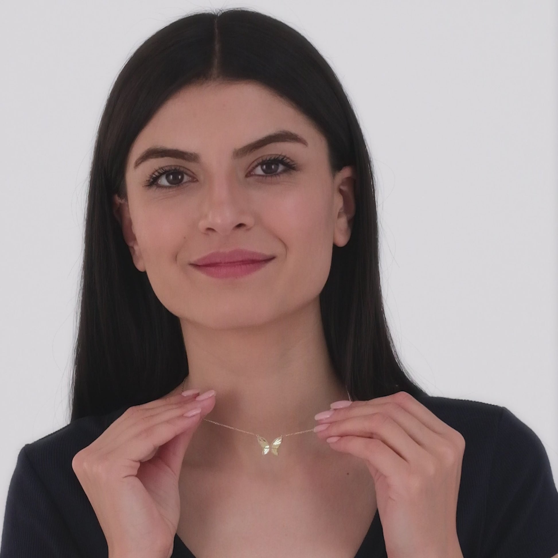 Butterfly Necklace | 14K Solid Gold