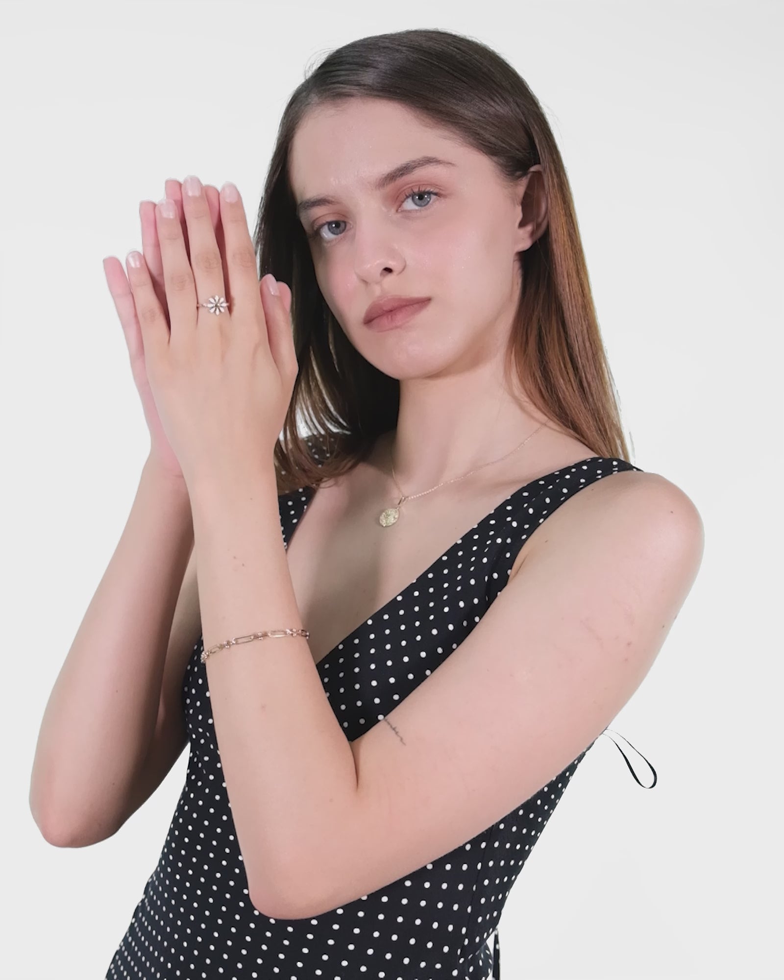 Daisy Flower Ring | 14K Solid Gold