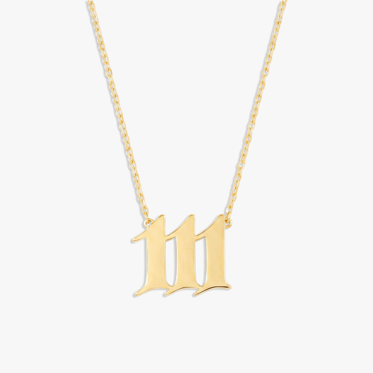 Gold angel number necklace