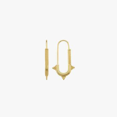 Safety Pin Earrings | 14K Gold Vermeil - Mionza Jewelry-14k gold safety pin, dangle earrings, geometric earrings, gift for her, Gift for Mom, gold safety pin, huggie hoop earrings, modern earrings, mothers day gift, safety pin, safety pin earring, safety pin earrings, safety pin jewelry