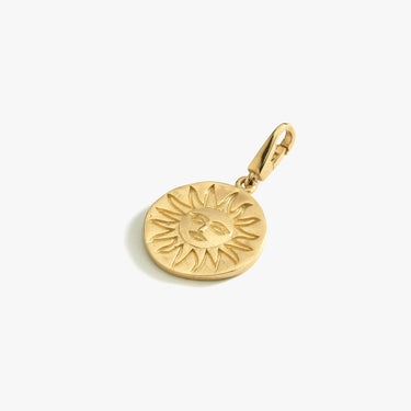 Sun Charm | 14K Solid Gold - Mionza Jewelry-14k gold charm, celestial necklace, christmas gift, disc necklace, gold coin necklace, gold sun necklace, good luck charm, sun necklace, sun pendant, sun tarot charm, sunburst necklace, sunflower necklace, sunshine necklace