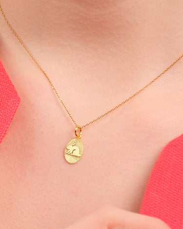 Rabbit Necklace | 14K Gold Vermeil - Mionza Jewelry-14k gold vermeil, animal charms, animal jewelry, bunny charm necklace, bunny gifts, bunny jewelry, bunny necklace, bunny pendants, Gift for Mom, mothers day gift, rabbit charm, rabbit necklace, rabbit necklace gold