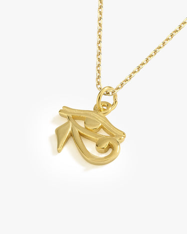 Eye of Ra Necklace| 14K Gold Vermeil - Mionza Jewelry-egyptian jewelry, egyptian necklace, eye necklace, eye of horus gold, eye of ra, eye of ra jewelry, eye of ra pendant, horus eye jewelry, horus eye pendant, lucky necklace, mother in law gift, mothers day gift, protection necklace