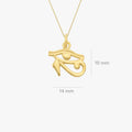 Eye of Ra Necklace| 14K Gold Vermeil - Mionza Jewelry-egyptian jewelry, egyptian necklace, eye necklace, eye of horus gold, eye of ra, eye of ra jewelry, eye of ra pendant, horus eye jewelry, horus eye pendant, lucky necklace, mother in law gift, mothers day gift, protection necklace