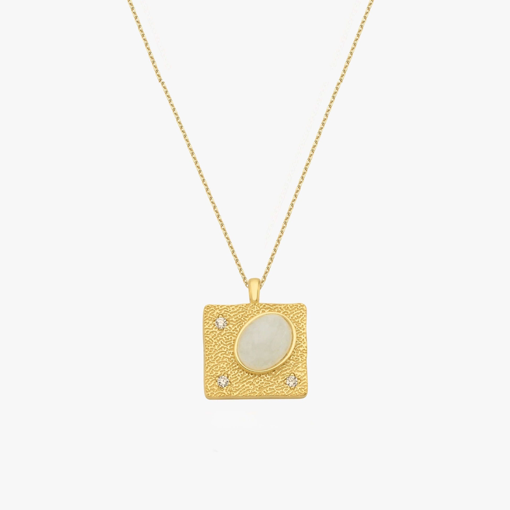 Opal Gold Necklace | 14K Gold Vermeil - Mionza Jewelry-14k gold, birthstone necklace, Gift for Mom, jewelry opal, mothers day gift, necklace opal, opal necklace, opal necklace gold, opal necklace silver, opal pendant, opals jewellery, white opal jewelry, white opal necklace