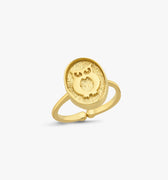 Owl Ring | 14K Gold Vermeil - Mionza Jewelry-14k gold vermeil, animal jewelry rings, birthday gift, gift for mother, gold bird ring, gold owl jewelry, gold owl ring, open rings, owl gold, owl jewelry, owl ring women, owl rings, ring animal