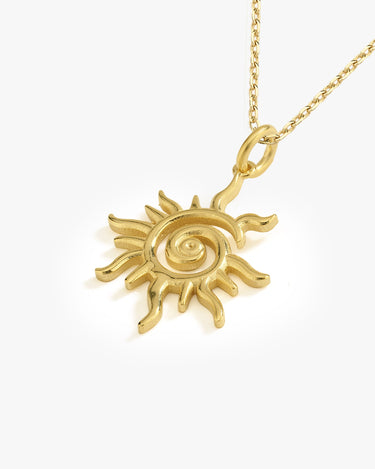 Sunburst Necklace Women | 14K Gold Vermeil - Mionza Jewelry-astrology necklace, galaxy necklace, gift for grandma, Gift for Mom, gold sun jewelry, mothers day gift, sun charm, sun necklace gold, sun necklace silver, sun pendant, sunburst charm, sunburst pendant, sunrise necklace