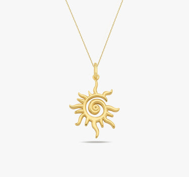 Sunburst Necklace Women | 14K Gold Vermeil - Mionza Jewelry-astrology necklace, galaxy necklace, gift for grandma, Gift for Mom, gold sun jewelry, mothers day gift, sun charm, sun necklace gold, sun necklace silver, sun pendant, sunburst charm, sunburst pendant, sunrise necklace