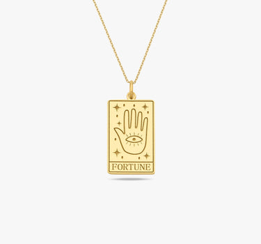 Tarot Card Necklace the Fortune | 14K Gold Vermeil