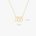 555 Angel Number Necklace | 14K Solid Gold - Mionza Jewelry-555 necklace, angel number jewelry, custom necklace, date necklace, gift for birthday, gold 555 necklace, gold custom necklace, gold number necklace, lucky necklace, mothers day gift, number jewelry, number necklace, personalized gift