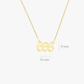 666 Angel Number Necklace | 14K Solid Gold - Mionza Jewelry-1111 necklace, 666 necklace, angel numbers, custom necklace, date necklace, gift for girlfriend, gift for mom, gold number necklace, lucky necklace, mothers day gift, number necklace, personalized gift, personalized jewelry