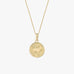 Aries Zodiac Necklace | 14K Solid Gold - Mionza Jewelry-astrology necklace, celestial jewelry, coin zodiac necklace, gold coin necklace, gold disc necklace, mothers day gift, mothers day jewelry, taurus gift, taurus jewelry, taurus necklace, zodiac jewelry, zodiac necklace, zodiac pendant