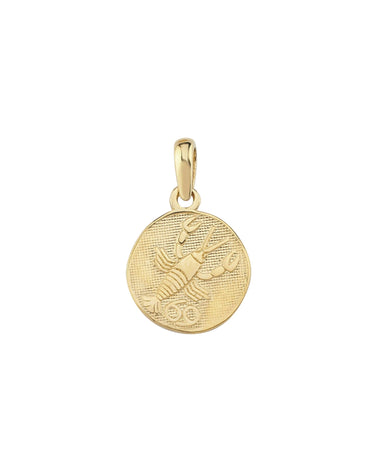 Cancer Zodiac Necklace | 14K Solid Gold - Mionza Jewelry-astrology necklace, cancer necklace, cancer zodiac, Gift for Mom, gold coin necklace, Mothers Day Gifts, personalized gift, scorpio necklace, virgo necklace, zodiac jewelry, zodiac necklace, zodiac pendant, zodiac sign necklace