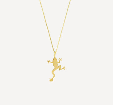 Frog Necklace | 14K Solid Gold or 925 Sterling Silver