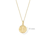 Virgo Zodiac Necklace | 14K Solid Gold - Mionza Jewelry-aries necklace, astrology necklace, birthstone necklace, celestial necklace, Gift for Mom, gold coin necklace, gold disc necklace, mothers day gift, scorpio necklace, virgo gifts, virgo necklace, zodiac necklace, zodiac sign necklace