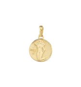Virgo Zodiac Necklace | 14K Solid Gold - Mionza Jewelry-aries necklace, astrology necklace, birthstone necklace, celestial necklace, Gift for Mom, gold coin necklace, gold disc necklace, mothers day gift, scorpio necklace, virgo gifts, virgo necklace, zodiac necklace, zodiac sign necklace