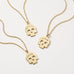 Engraved gold Dia de los Muertos sugar skull necklaces