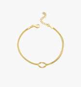 Knot Bracelet | 14K Gold Vermeil - Mionza Jewelry-14k gold vermeil, bestfriend bracelet, gift for mom, gift for women, gold vermeil jewelry, infinity bracelet, knot bracelet, knot bracelet 18k, knot bracelet gold, knot bracelet silver, love knot bracelet, mothers day jewelry, tie the knot