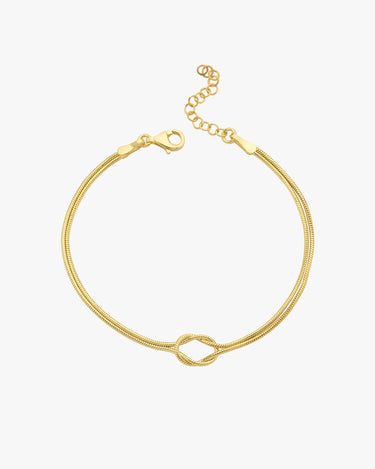 Knot Bracelet | 14K Gold Vermeil - Mionza Jewelry-14k gold vermeil, bestfriend bracelet, gift for mom, gift for women, gold vermeil jewelry, infinity bracelet, knot bracelet, knot bracelet 18k, knot bracelet gold, knot bracelet silver, love knot bracelet, mothers day jewelry, tie the knot