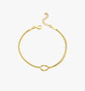 Knot Bracelet | 14K Gold Vermeil - Mionza Jewelry-14k gold vermeil, bestfriend bracelet, gift for mom, gift for women, gold vermeil jewelry, infinity bracelet, knot bracelet, knot bracelet 18k, knot bracelet gold, knot bracelet silver, love knot bracelet, mothers day jewelry, tie the knot