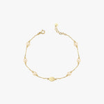 Miraculous Medal Bracelet with Real Pearl | 14K Solid Gold - Mionza Jewelry-beaded bracelet, catholic medal, faith bracelet, fashion bracelet, freshwater chain, gemstone bracelet, madonna medal, miraculous bracelet, mother mary, pearl bracelet, pearl jewelry, religious medal, spiritual jewelry