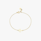 Ankh Bracelet | 14K Solid Gold - Mionza Jewelry-14k Gold Bracelet, BAPTISM GIFT, Charm cross bracelet, Cross bracelet, cross sideways, Crucifix Bracelets, dainty cross, Everyday Bracelet, first birthday gift, Gold Dainty Bracelet, minimalist cross, Solid Gold Bracelet, Tiny Cross Bracelet