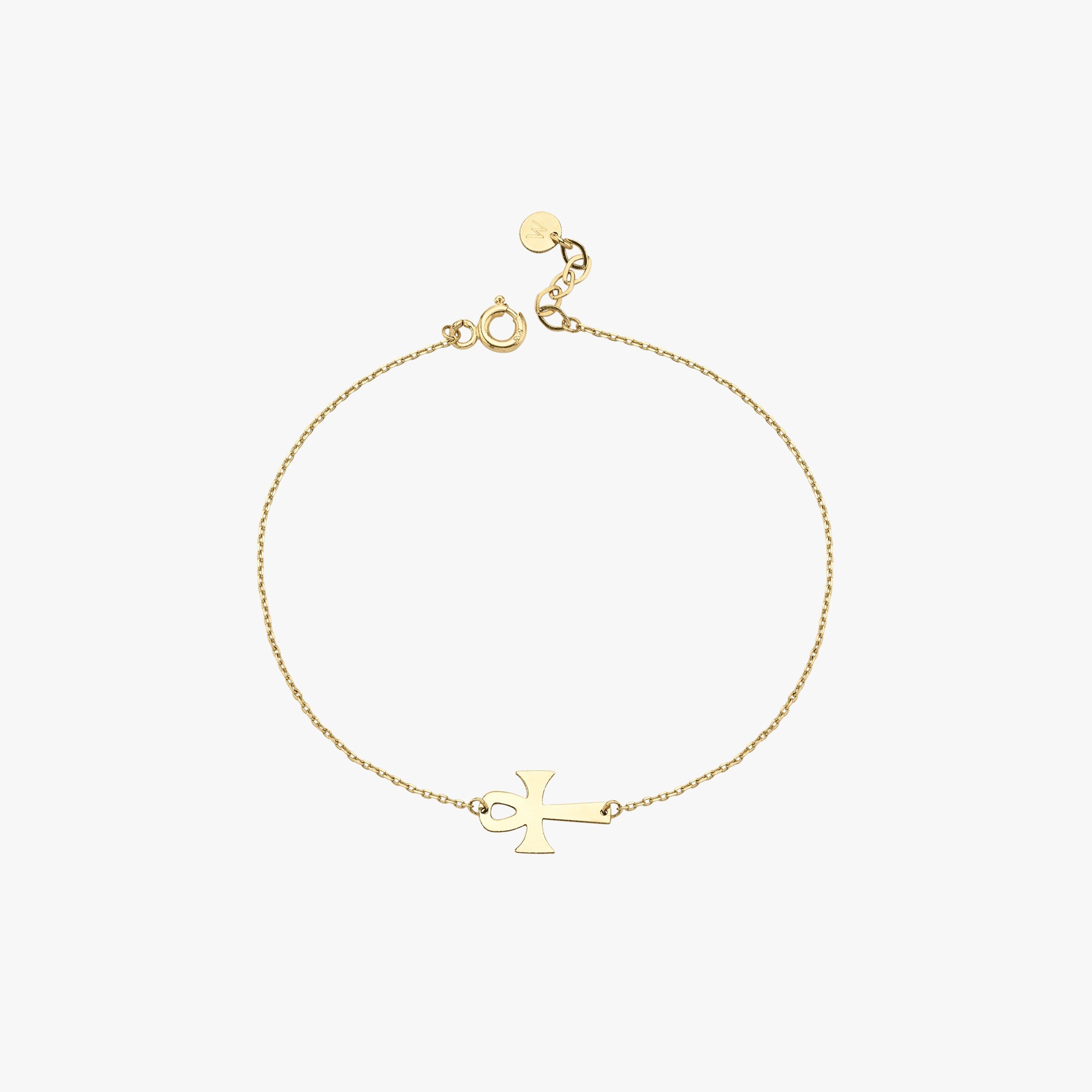Ankh Bracelet | 14K Solid Gold