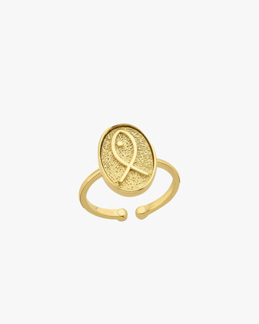 Fish Ring | 14K Gold Vermeil - Mionza Jewelry-14k gold vermeil, adjustable gold ring, animal rings, christian fish, christian fish rings, christian gift, christian jewelry, fish jewelry, gold fish ring, mothers day gift, open rings, ring animal, rings with animals