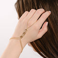 Hand Chain Bracelet| 18K Gold Vermeil - Mionza Jewelry-18k hand chain, adjustable bracelet, body chain, bridal jewelry, chain ring, chevron ring, diamond bracelet, diamond hand chain, gold hand chain, hand chain bracelet, hand jewelry, mothers day gift, slave bracelet