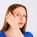 Mama Bracelet | 18K Gold Vermeil - Mionza Jewelry-18k solid gold, adjustable bracelet, custom mama bracelet, gift for new mom, gold mom bracelet, gold vermeil, grandma bracelet, mom jewelry, mother bracelet, mothers day gift, non tarnish bracelet, personalized gift, pregnant mom gift