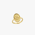 Bee Ring | 14K Gold Vermeil - Mionza Jewelry-14k gold vermeil, animal jewelry rings, bee jewelry, bee ring for women, bee ring gold, bumblebee jewelry, gift for her, gold bee ring, gold signet ring, honey bee jewelry, jewellery with bees, mothers day gift, open ring