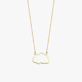 Cloud Necklace | 14K Solid Gold - Mionza Jewelry-16th birthday gift, 1st anniversary gift, celestial jewelry, celestial necklace, Christmas Gift, cloud jewelry, cloud necklace, cloud pendant, gift for girl, gift for women, minimalist necklace, rain cloud necklace