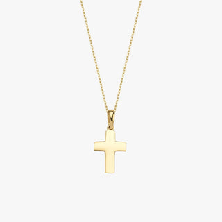 Gold Cross Necklace | 14K Solid Gold - Mionza Jewelry-14k cross necklace, christmas gift, cross necklace gold, cross necklace women, dainty cross pendant, faith necklace, gift for her, gift for mom, gold cross necklace, gold cross pendant, rose gold cross, side cross necklace, solid gold cross, tiny cross necklace