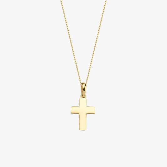 Gold Cross Necklace | 14K Solid Gold - Mionza Jewelry-14k cross necklace, christmas gift, cross necklace gold, cross necklace women, dainty cross pendant, faith necklace, gift for her, gift for mom, gold cross necklace, gold cross pendant, rose gold cross, side cross necklace, solid gold cross, tiny cross necklace