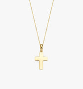 Gold Cross Necklace | 14K Solid Gold - Mionza Jewelry-14k cross necklace, christmas gift, cross necklace gold, cross necklace women, dainty cross pendant, faith necklace, gift for her, gift for mom, gold cross necklace, gold cross pendant, rose gold cross, side cross necklace, solid gold cross, tiny cross necklace