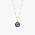 Evil Eye Necklace | 14K Solid Gold - Mionza Jewelry-evil eye charm, evil eye choker, evil eye jewelry, evil eye necklace, evil eye pendant, gold evil eye necklace, gold luck necklace, good luck necklace, hamsa necklace, minimalist necklace, nazar neclace, turkish evil eye