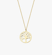 Tree of Life Necklace | 14K Solid Gold - Mionza Jewelry-14k gold necklace, bestfriend gift, dainty gold necklace, family tree necklace, Gift Strong Womens, gold family necklace, grandma necklace, medallion necklace, minimalist jewelry, personalized gift, Tree of Life, Tree of Life Charm, tree of life pendant