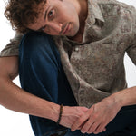 Jasper & Matte Onyx Stone Men's Bracelet | Natural Stone - Image 3