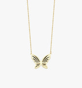 Butterfly Necklace | 14K Solid Gold - Mionza Jewelry-14K Gold Butterfly, butterfly charm, butterfly charms, butterfly choker, butterfly lover gift, butterfly necklace, butterfly necklace gold, butterfly pendant, dainty necklace, gift for her, gold butterfly, gold butterfly jewelry, gold butterfly necklace, gold charm necklace