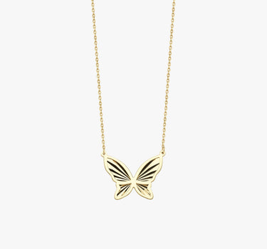 Butterfly Necklace | 14K Solid Gold - Mionza Jewelry-14K Gold Butterfly, butterfly charm, butterfly charms, butterfly choker, butterfly lover gift, butterfly necklace, butterfly necklace gold, butterfly pendant, dainty necklace, gift for her, gold butterfly, gold butterfly jewelry, gold butterfly necklace, gold charm necklace