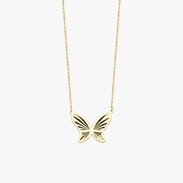 Butterfly Necklace | 14K Solid Gold - Mionza Jewelry-14K Gold Butterfly, butterfly charm, butterfly charms, butterfly choker, butterfly lover gift, butterfly necklace, butterfly necklace gold, butterfly pendant, dainty necklace, gift for her, gold butterfly, gold butterfly jewelry, gold butterfly necklace, gold charm necklace