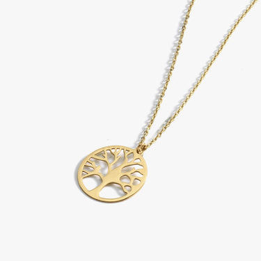 Tree of Life Necklace | 14K Solid Gold - Mionza Jewelry-14k gold necklace, bestfriend gift, dainty gold necklace, family tree necklace, Gift Strong Womens, gold family necklace, grandma necklace, medallion necklace, minimalist jewelry, personalized gift, Tree of Life, Tree of Life Charm, tree of life pendant