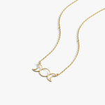 Triple Moon Goddess Necklace | 14K Solid Gold - Mionza Jewelry-gift for her, gothic necklace, moon necklace, moon phase necklace, moonstone necklace, pentagram necklace, silver moon necklace, triple moon goddess, wiccan jewelry, witch necklace, witchy necklace