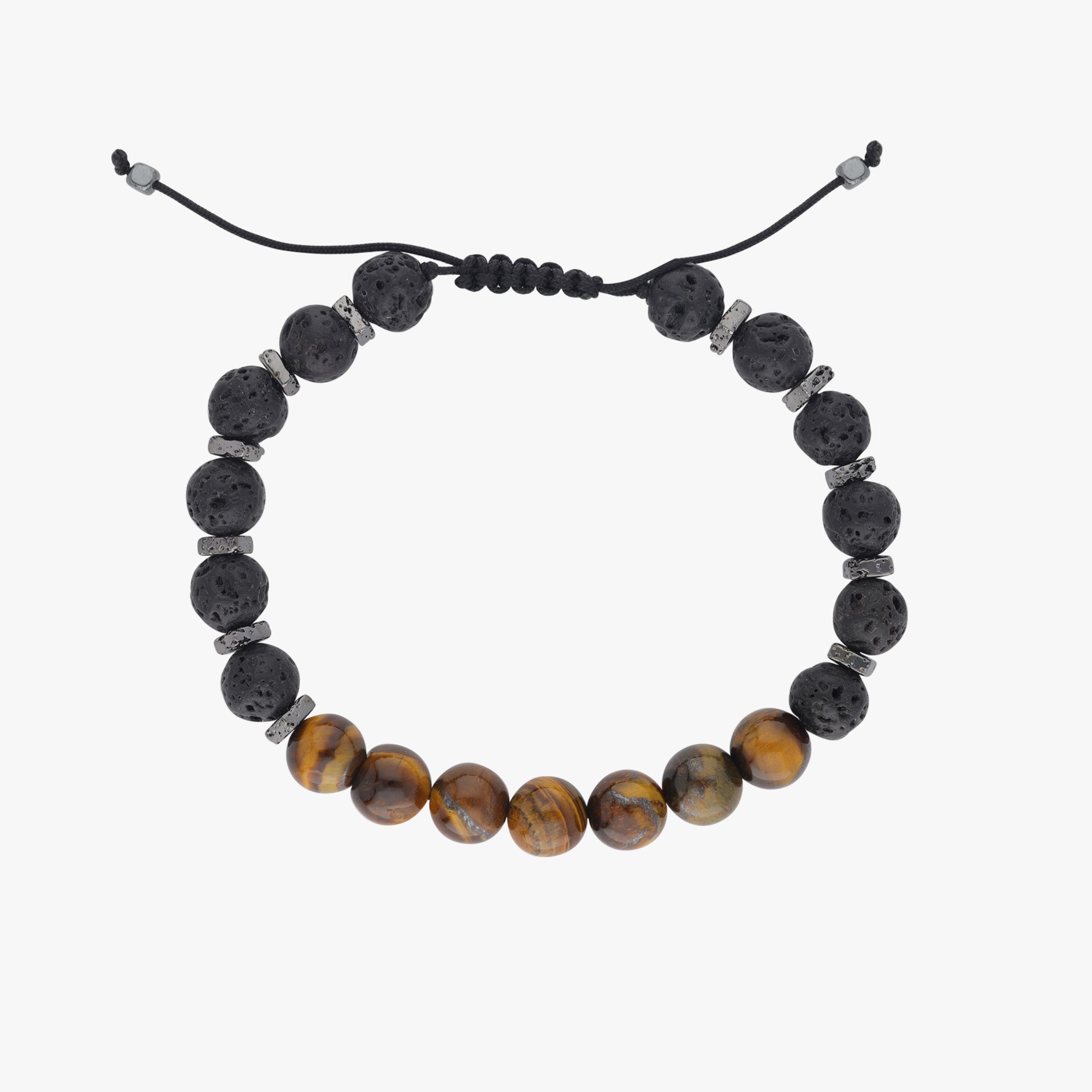 Jasper & Matte Onyx Stone Men's Bracelet | Natural Stone - Image 9