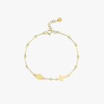 Gold Rosary Bracelet in 14K Solid Gold
