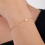 Gold Rosary Bracelet | 14K Solid Gold