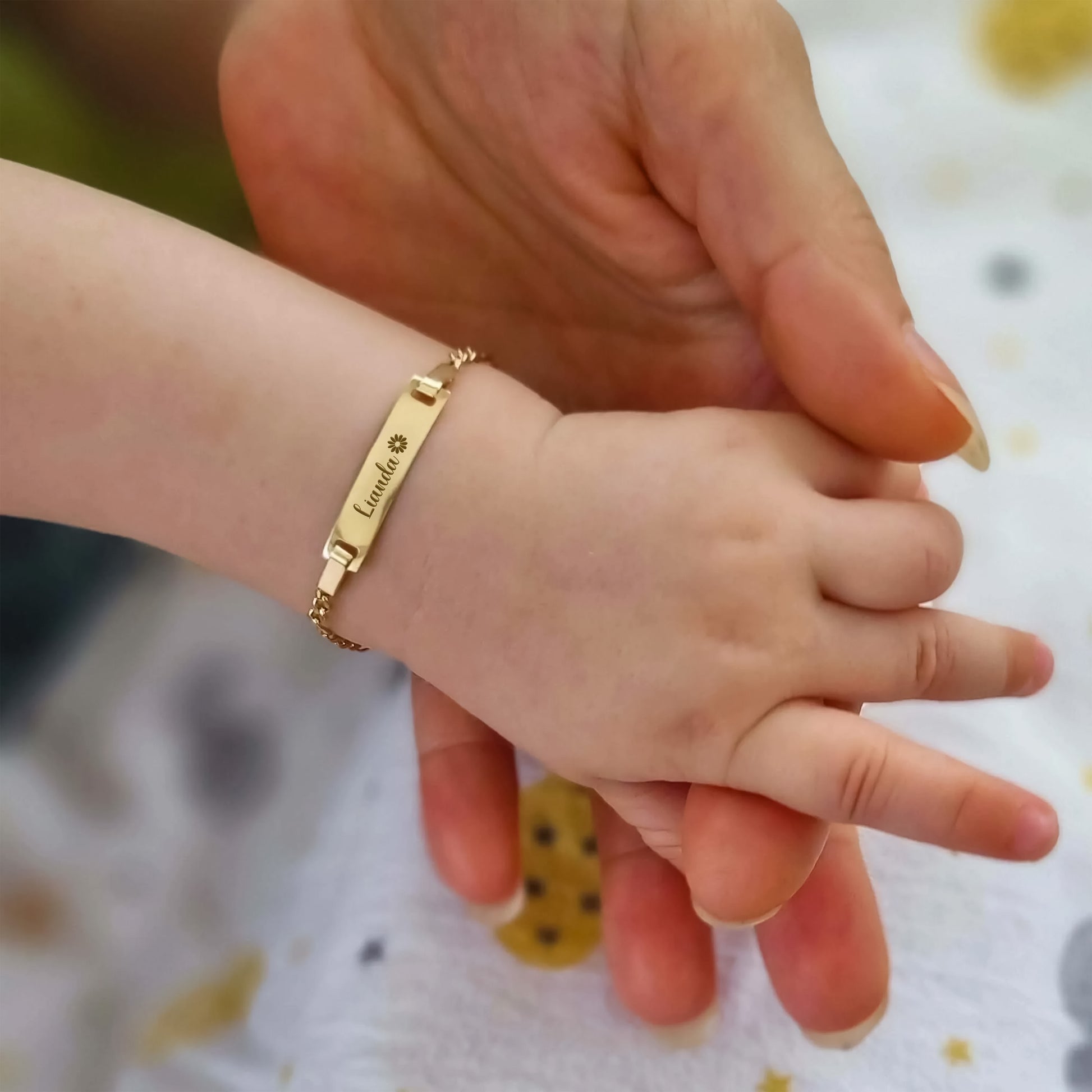 Baby Gold Bracelet with Name | 14K Solid Gold